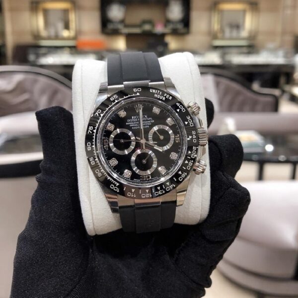 Rolex Daytona White Gold Black Dial Oysterflex Strap 116519LN-0025 - Image 12